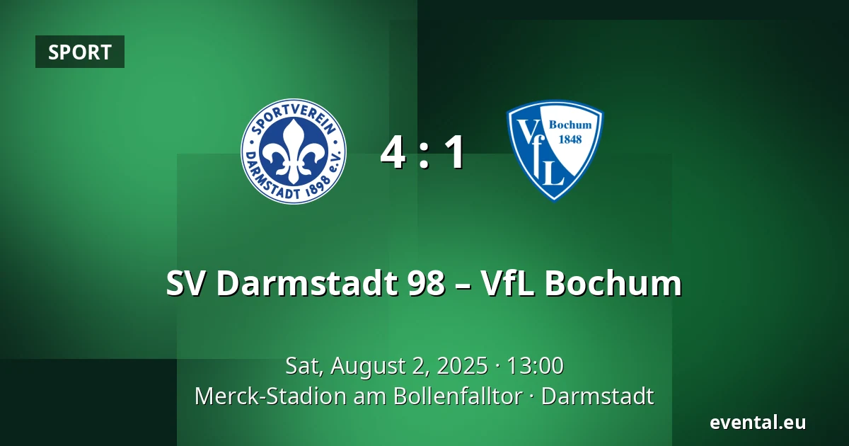 SV Darmstadt 98 – VfL Bochum — Merck-Stadion am Bollenfalltor, Darmstadt