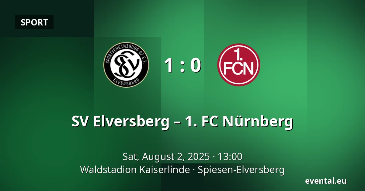 SV Elversberg – 1. FC Nürnberg — Waldstadion Kaiserlinde, Spiesen-Elversberg