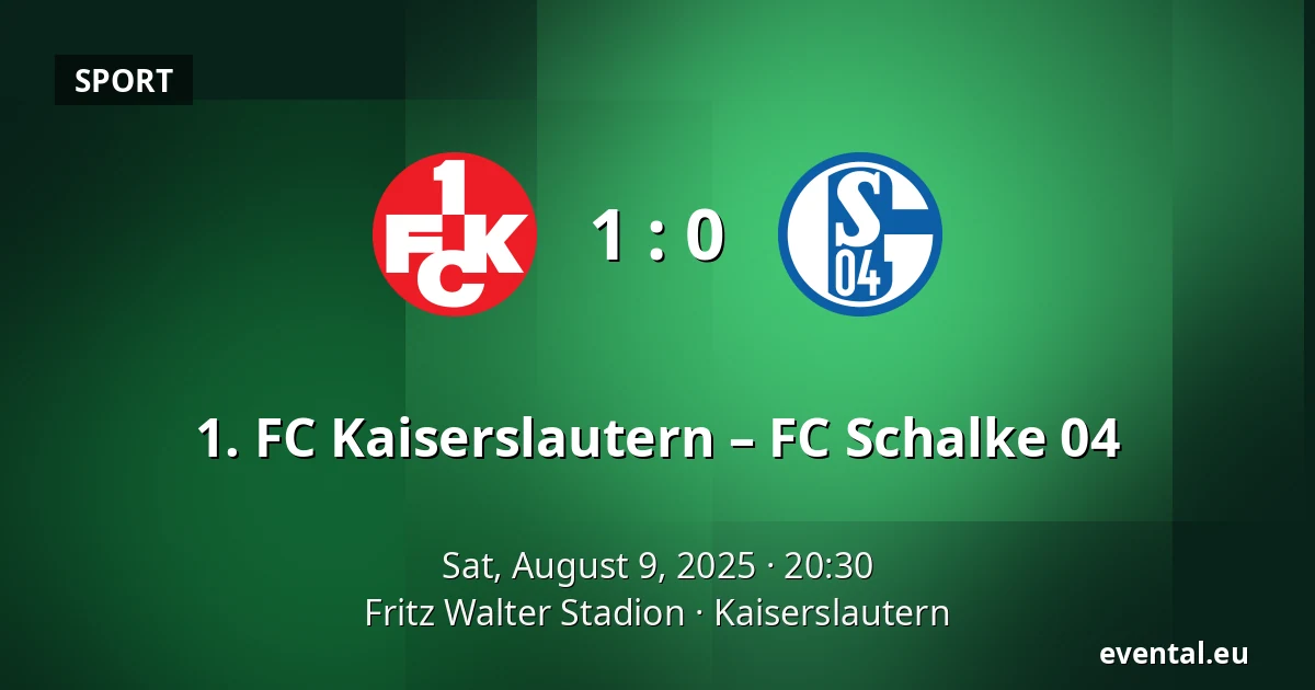 1. FC Kaiserslautern – FC Schalke 04 — Fritz Walter Stadion, Kaiserslautern