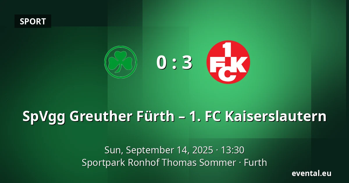 SpVgg Greuther Fürth – 1. FC Kaiserslautern — Sportpark Ronhof Thomas Sommer, Furth