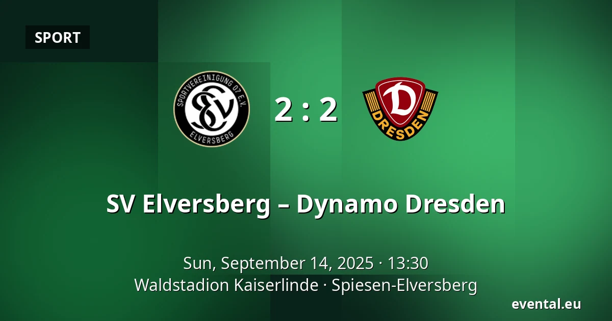 SV Elversberg – Dynamo Dresden — Waldstadion Kaiserlinde, Spiesen-Elversberg