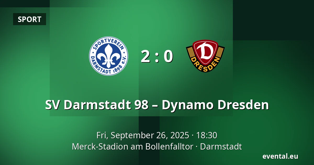 SV Darmstadt 98 – Dynamo Dresden — Merck-Stadion am Bollenfalltor, Darmstadt
