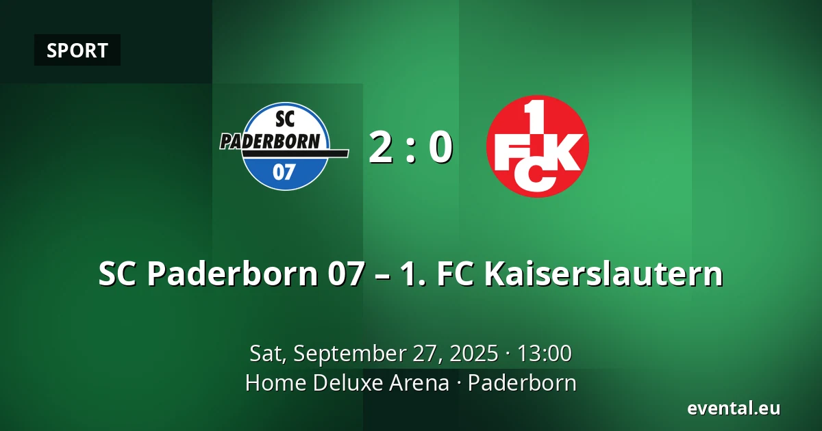 SC Paderborn 07 – 1. FC Kaiserslautern — Home Deluxe Arena, Paderborn