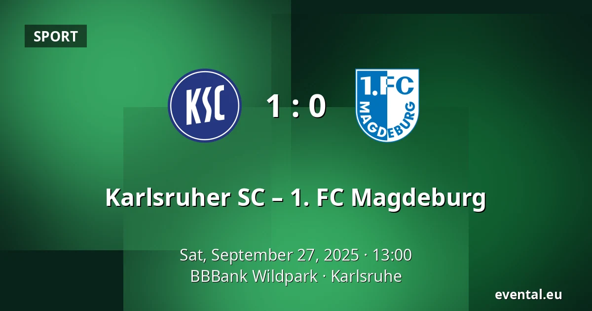 Karlsruher SC – 1. FC Magdeburg — BBBank Wildpark, Karlsruhe