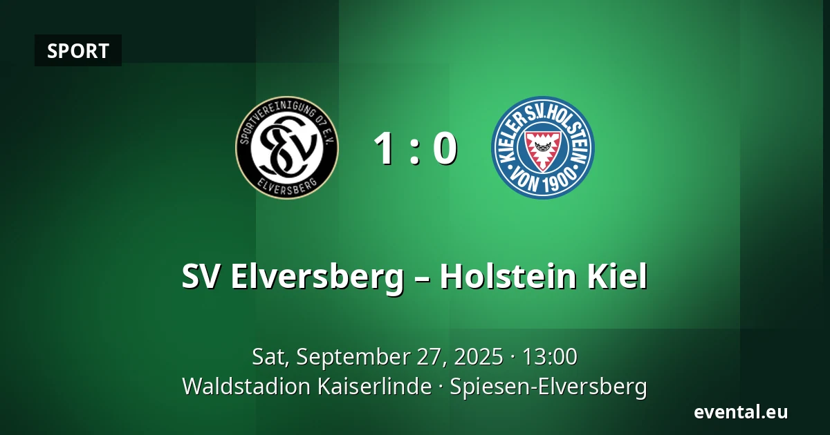 SV Elversberg – Holstein Kiel — Waldstadion Kaiserlinde, Spiesen-Elversberg