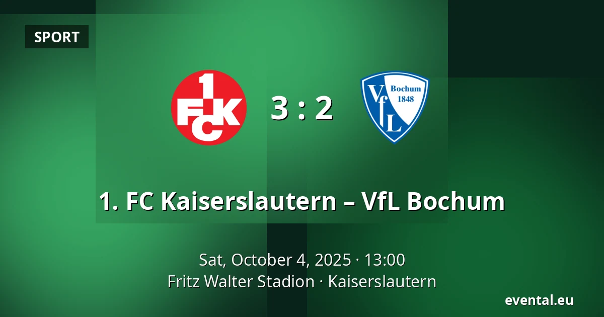 1. FC Kaiserslautern – VfL Bochum — Fritz Walter Stadion, Kaiserslautern