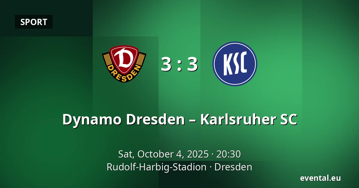 Dynamo Dresden – Karlsruher SC — Rudolf-Harbig-Stadion, Dresden
