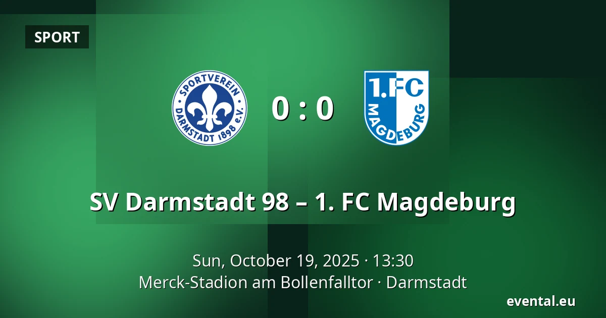 SV Darmstadt 98 – 1. FC Magdeburg — Merck-Stadion am Bollenfalltor, Darmstadt