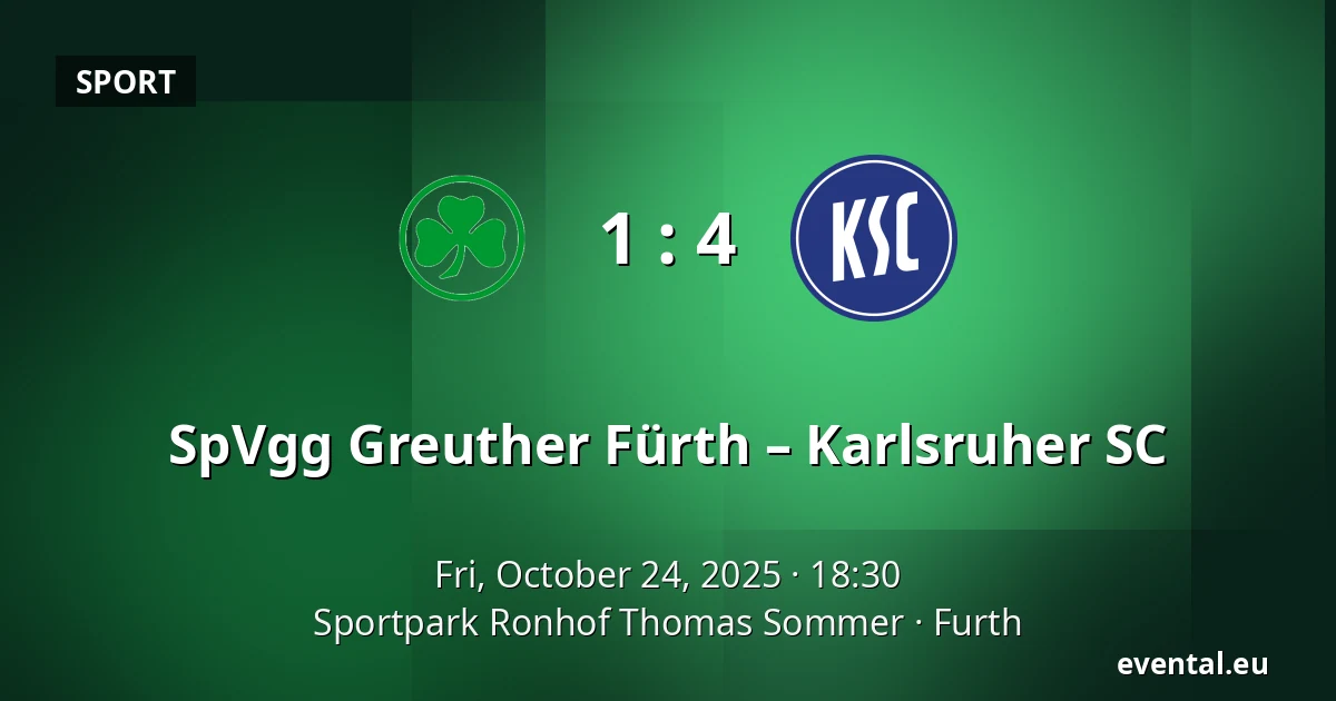 SpVgg Greuther Fürth – Karlsruher SC — Sportpark Ronhof Thomas Sommer, Furth