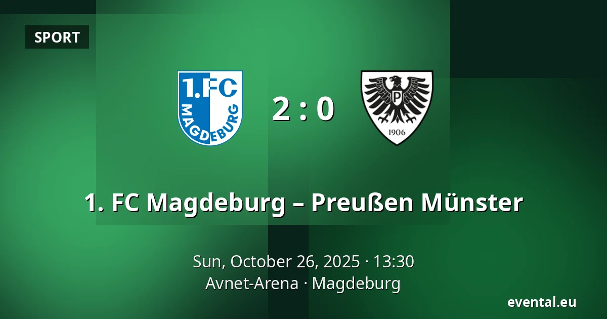 1. FC Magdeburg – Preußen Münster — Avnet-Arena, Magdeburg
