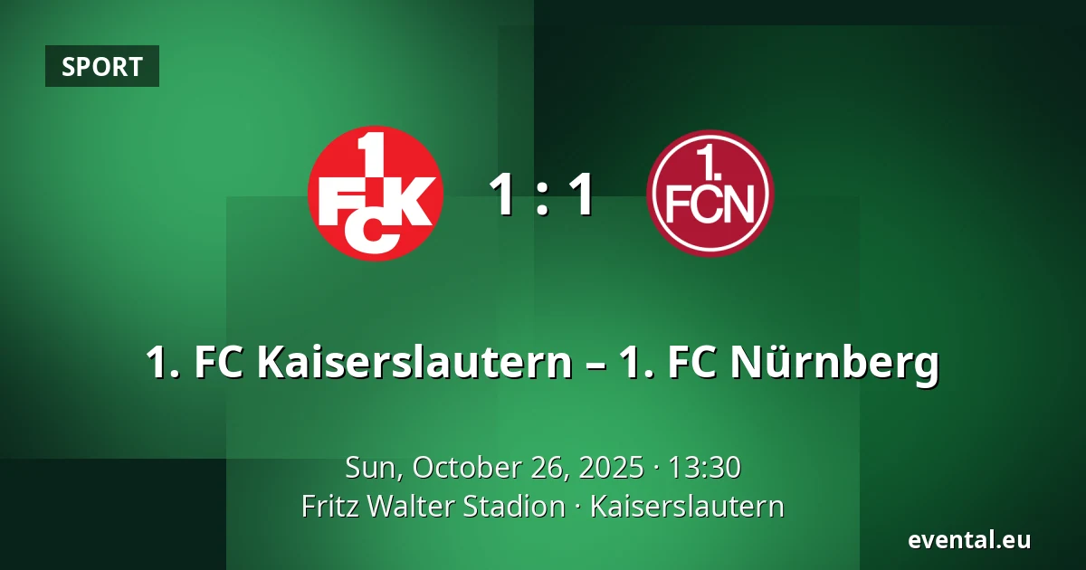 1. FC Kaiserslautern – 1. FC Nürnberg — Fritz Walter Stadion, Kaiserslautern
