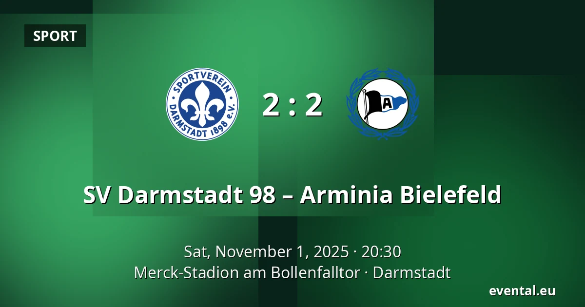 SV Darmstadt 98 – Arminia Bielefeld — Merck-Stadion am Bollenfalltor, Darmstadt