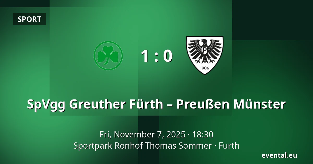 SpVgg Greuther Fürth – Preußen Münster — Sportpark Ronhof Thomas Sommer, Furth