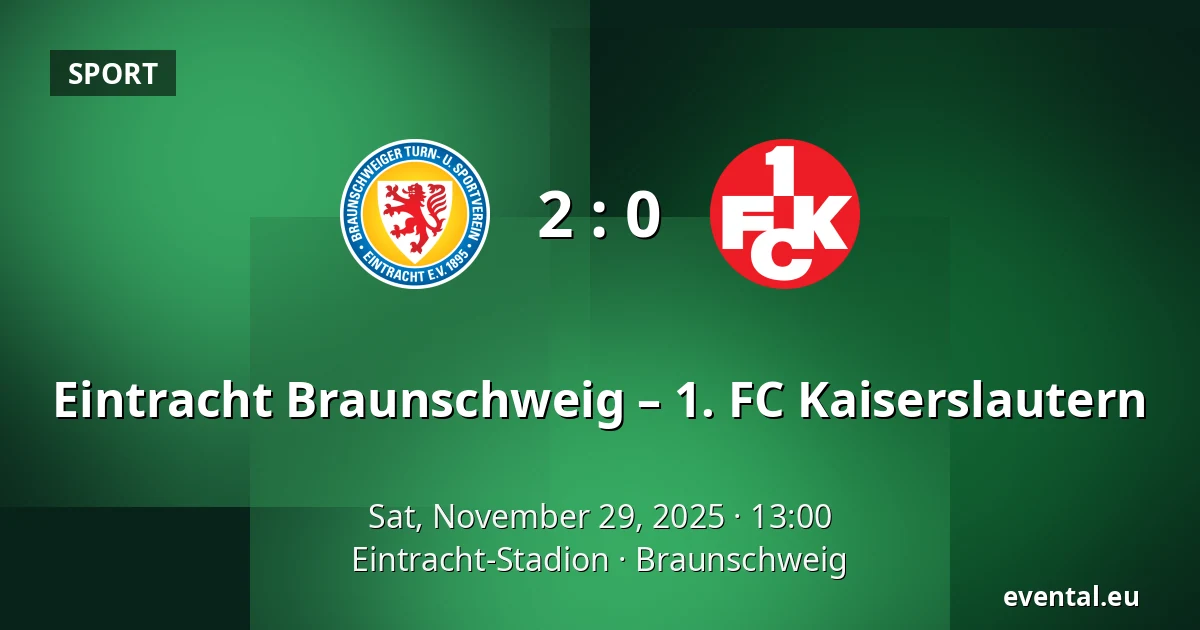 Eintracht Braunschweig – 1. FC Kaiserslautern — Eintracht-Stadion, Braunschweig