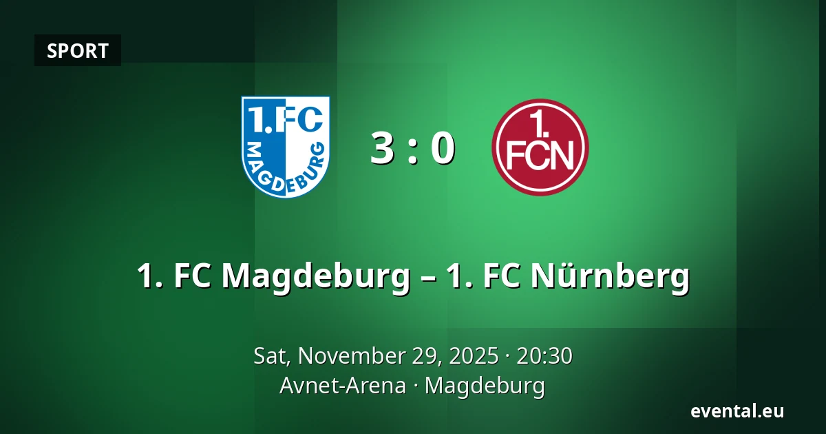 1. FC Magdeburg – 1. FC Nürnberg — Avnet-Arena, Magdeburg