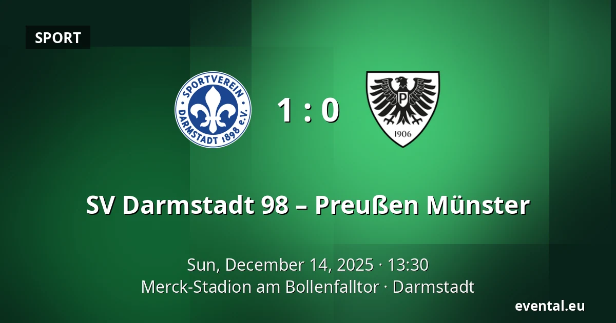 SV Darmstadt 98 – Preußen Münster — Merck-Stadion am Bollenfalltor, Darmstadt