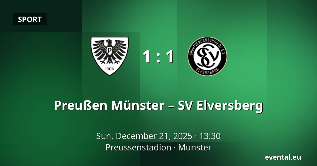 Preußen Münster – SV Elversberg — Preussenstadion, Munster