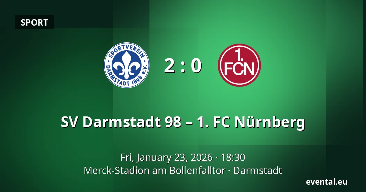 SV Darmstadt 98 – 1. FC Nürnberg — Merck-Stadion am Bollenfalltor, Darmstadt
