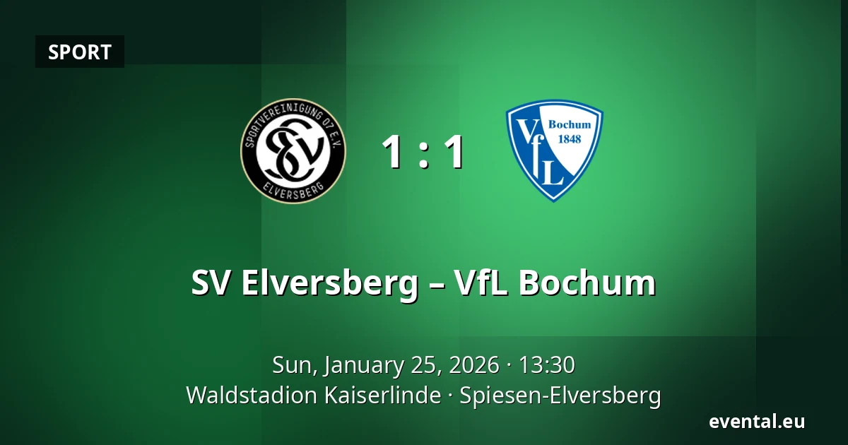 SV Elversberg – VfL Bochum — Waldstadion Kaiserlinde, Spiesen-Elversberg