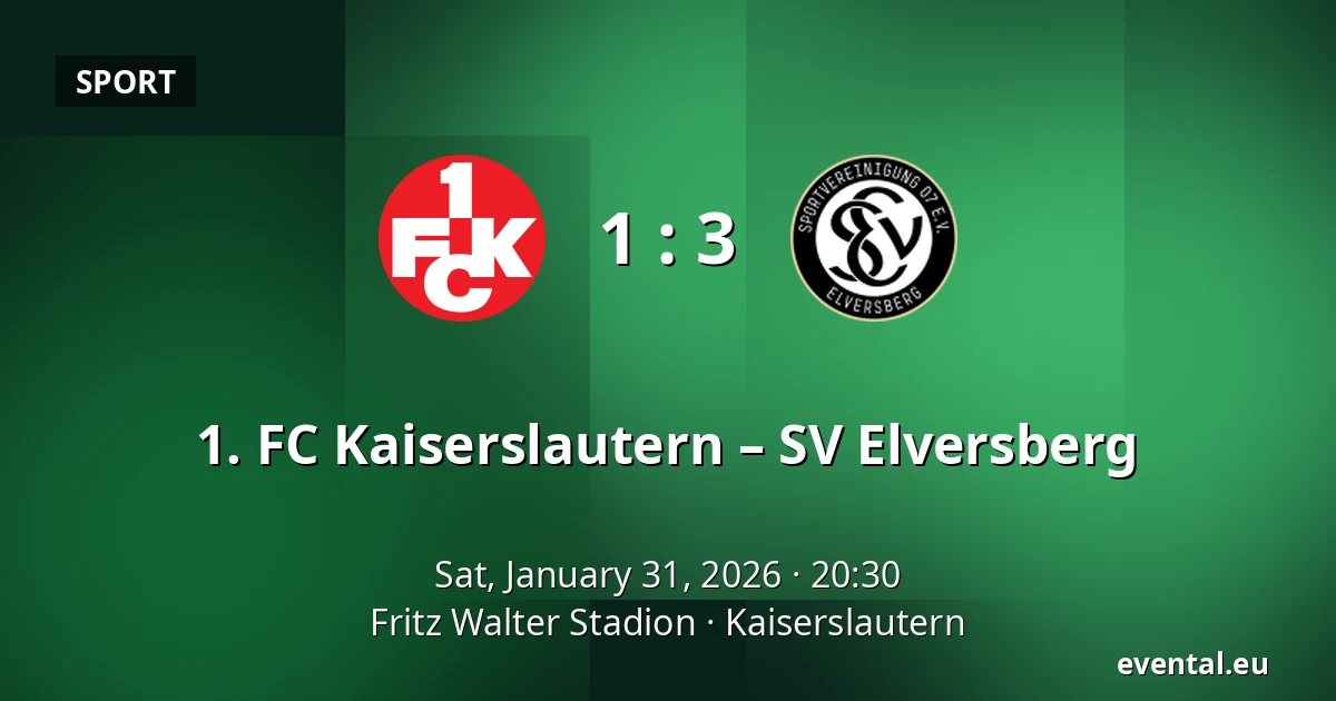 1. FC Kaiserslautern – SV Elversberg — Fritz Walter Stadion, Kaiserslautern