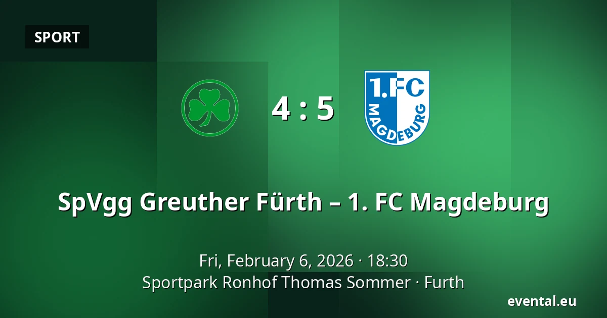 SpVgg Greuther Fürth – 1. FC Magdeburg — Sportpark Ronhof Thomas Sommer, Furth