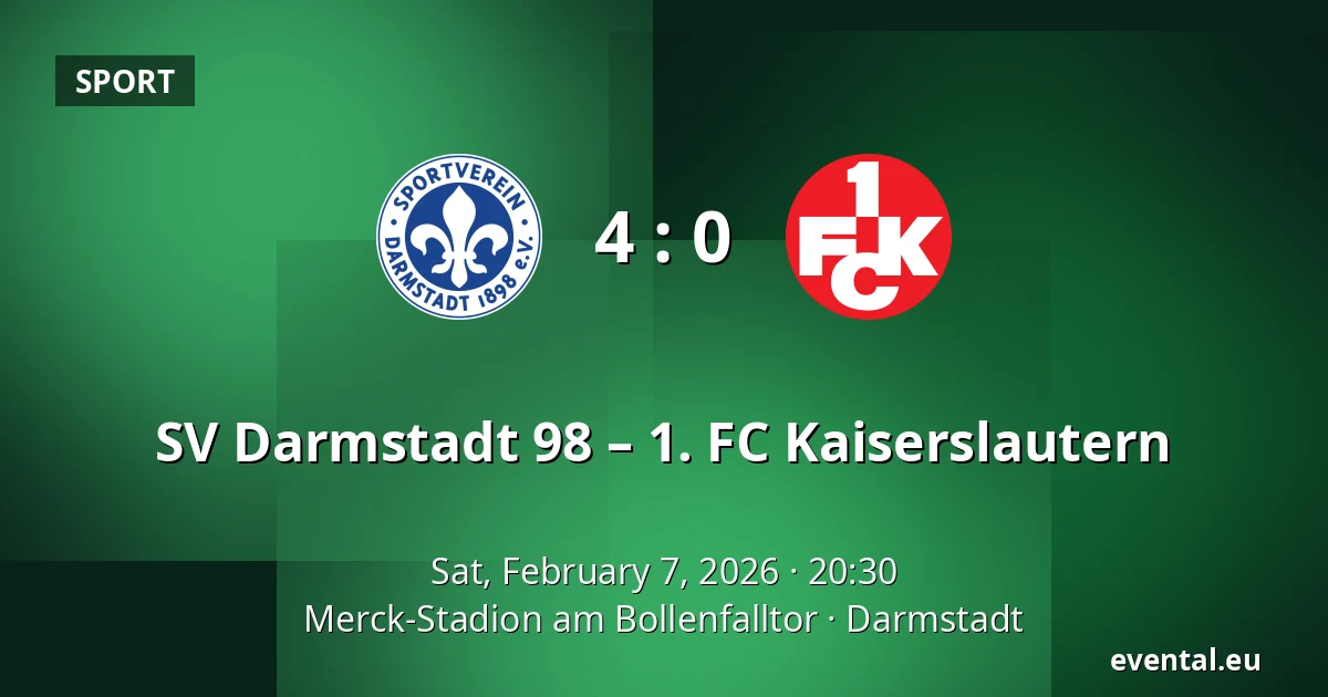 SV Darmstadt 98 – 1. FC Kaiserslautern — Merck-Stadion am Bollenfalltor, Darmstadt