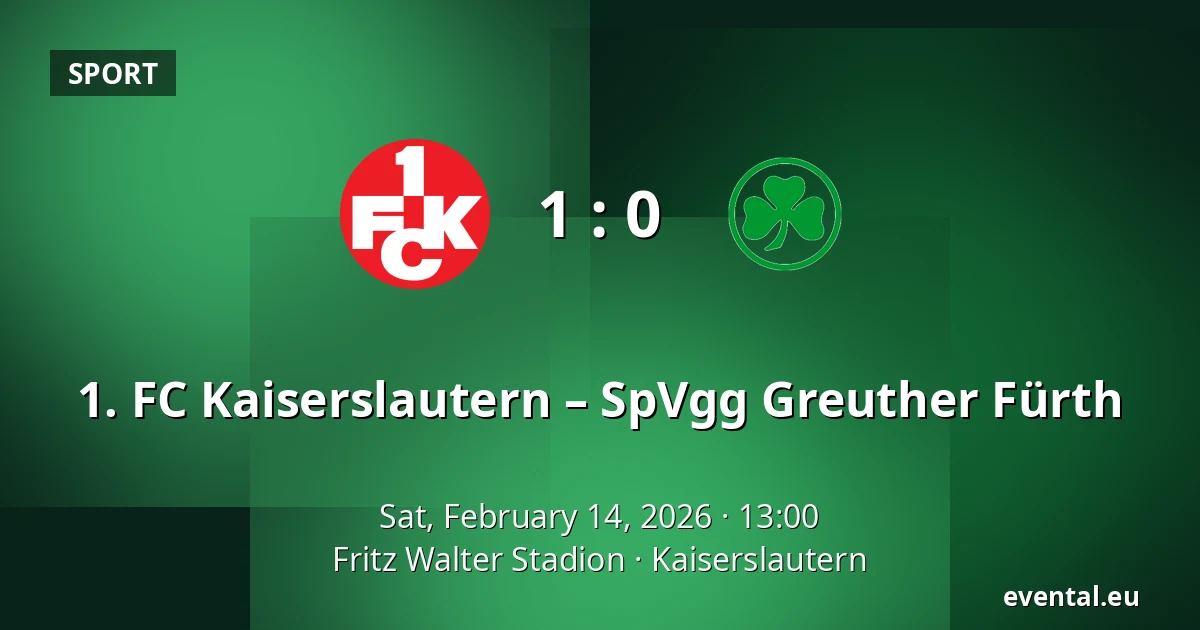 1. FC Kaiserslautern – SpVgg Greuther Fürth — Fritz Walter Stadion, Kaiserslautern