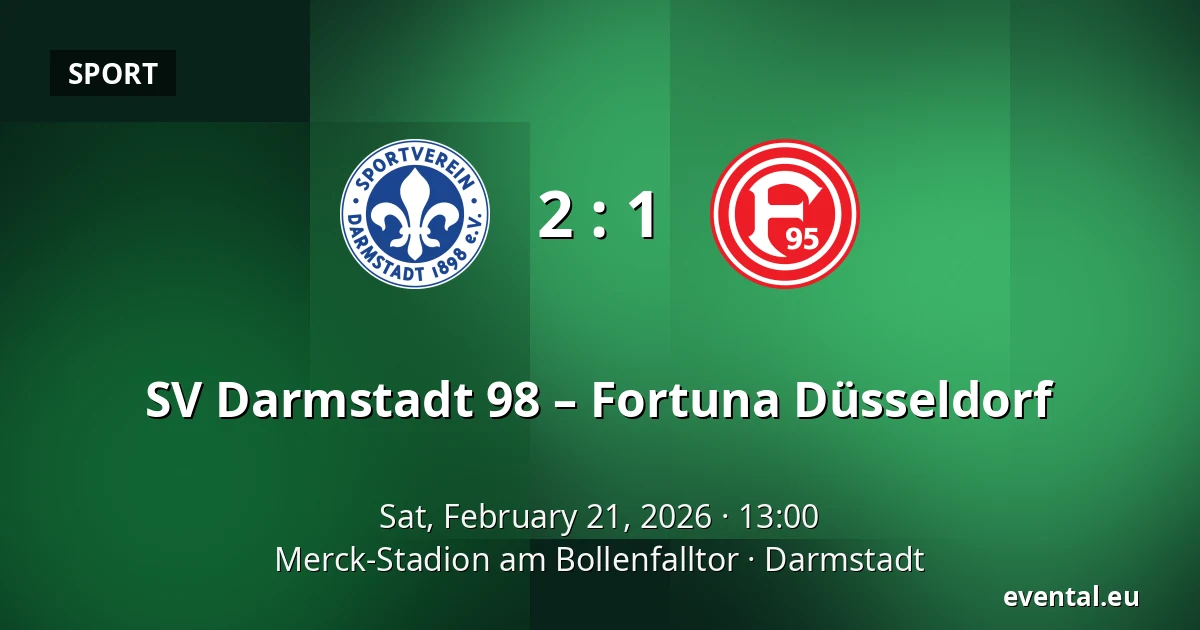 SV Darmstadt 98 – Fortuna Düsseldorf — Merck-Stadion am Bollenfalltor, Darmstadt