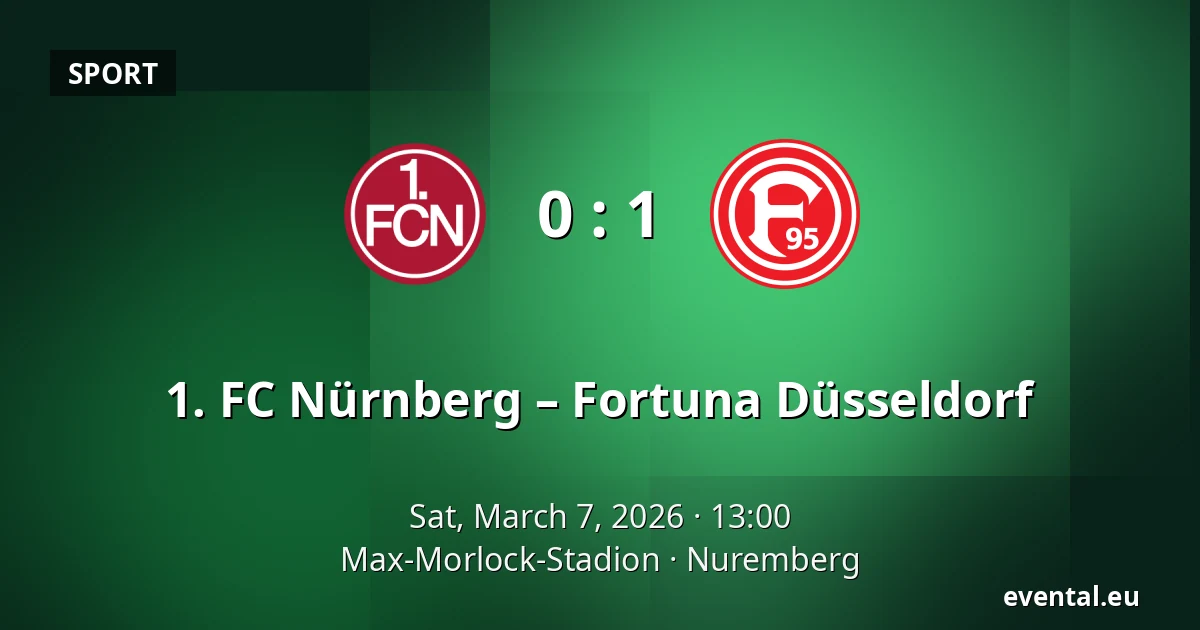 1. FC Nürnberg – Fortuna Düsseldorf — Max-Morlock-Stadion, Nuremberg