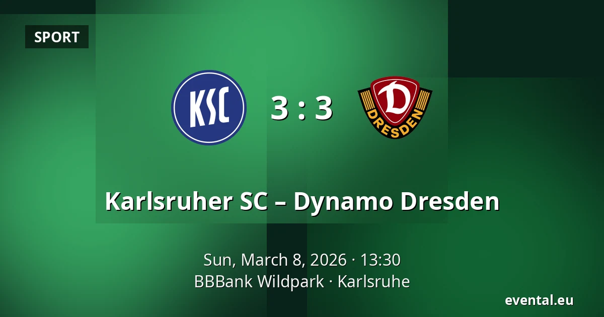 Karlsruher SC – Dynamo Dresden — BBBank Wildpark, Karlsruhe