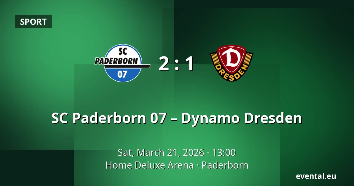SC Paderborn 07 – Dynamo Dresden — Home Deluxe Arena, Paderborn