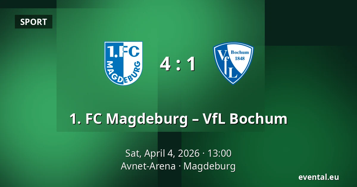 1. FC Magdeburg – VfL Bochum — Avnet-Arena, Magdeburg