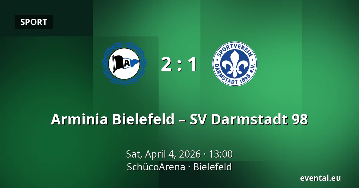 Arminia Bielefeld – SV Darmstadt 98 — SchücoArena, Bielefeld