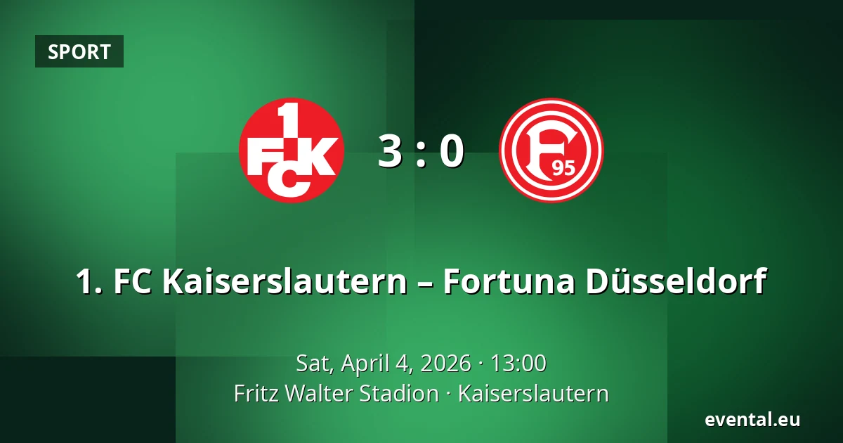 1. FC Kaiserslautern – Fortuna Düsseldorf — Fritz Walter Stadion, Kaiserslautern