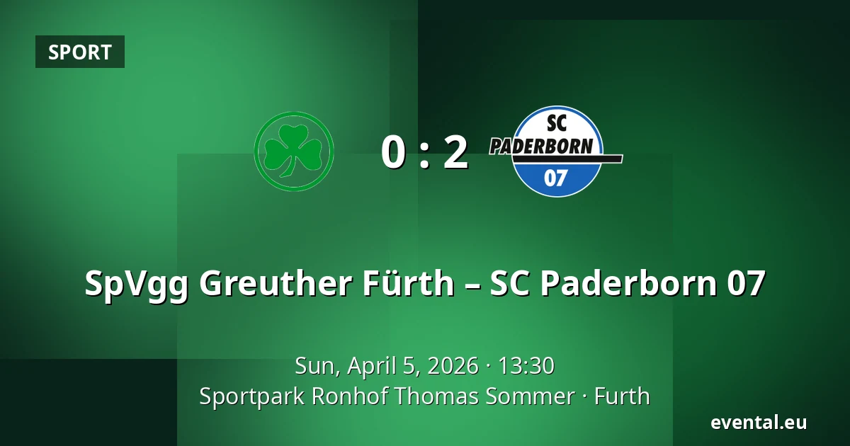 SpVgg Greuther Fürth – SC Paderborn 07 — Sportpark Ronhof Thomas Sommer, Furth