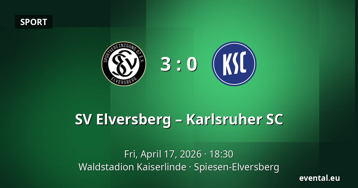 SV Elversberg – Karlsruher SC — Waldstadion Kaiserlinde, Spiesen-Elversberg