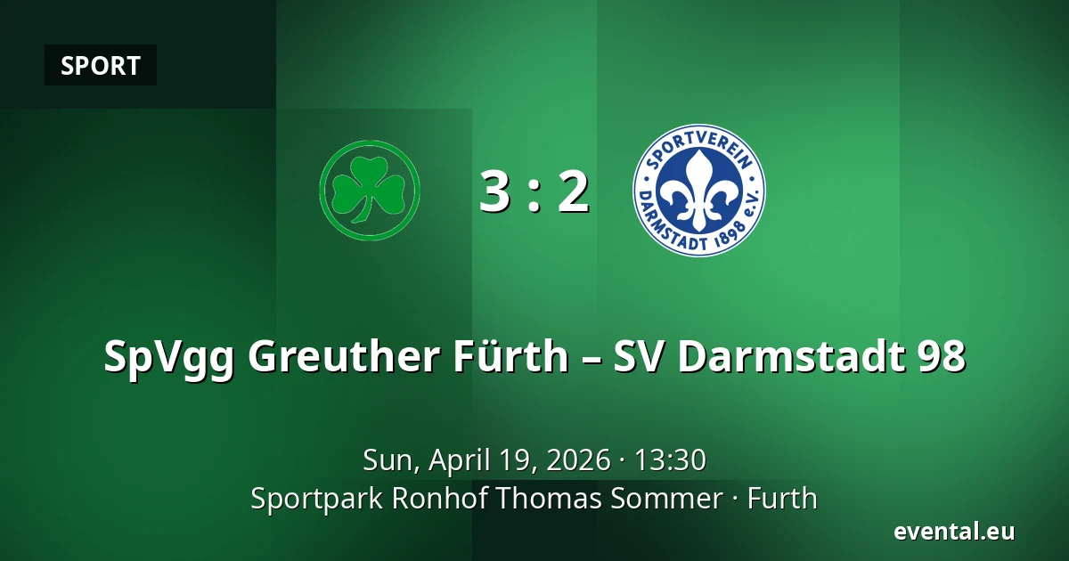 SpVgg Greuther Fürth – SV Darmstadt 98 — Sportpark Ronhof Thomas Sommer, Furth