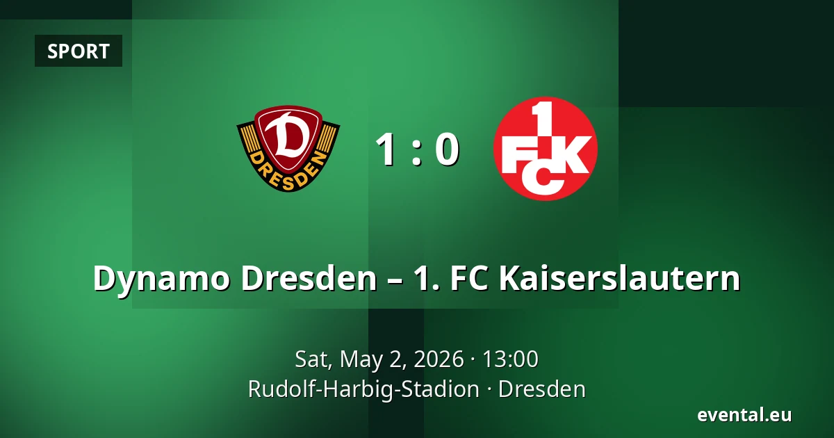 Dynamo Dresden – 1. FC Kaiserslautern — Rudolf-Harbig-Stadion, Dresden