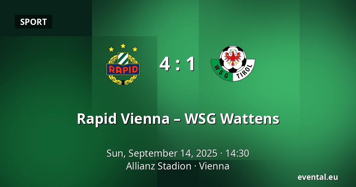 Rapid Vienna – WSG Wattens — Allianz Stadion, Vienna