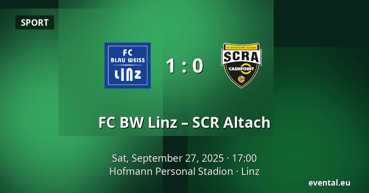 FC BW Linz – SCR Altach — Hofmann Personal Stadion, Linz