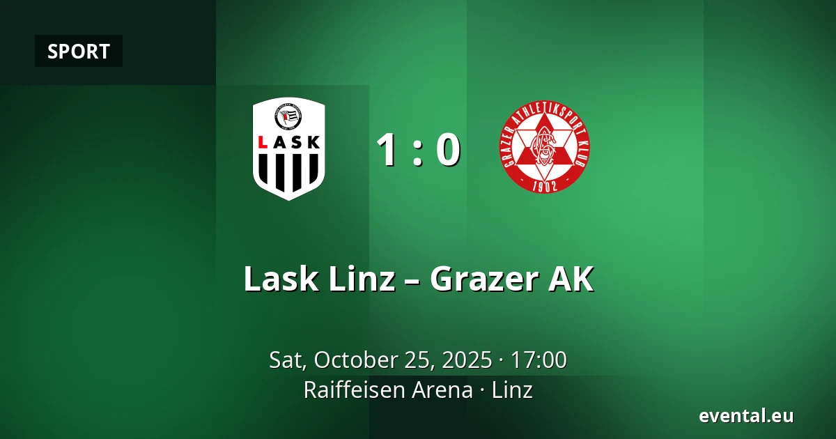Lask Linz – Grazer AK — Raiffeisen Arena, Linz
