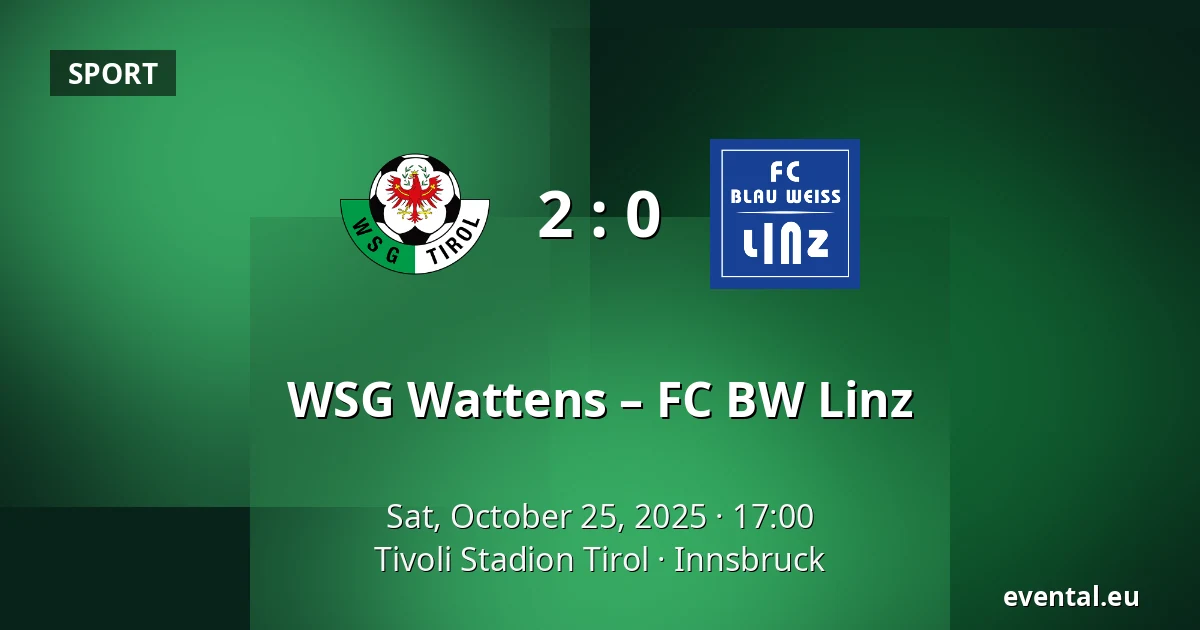 WSG Wattens – FC BW Linz — Tivoli Stadion Tirol, Innsbruck