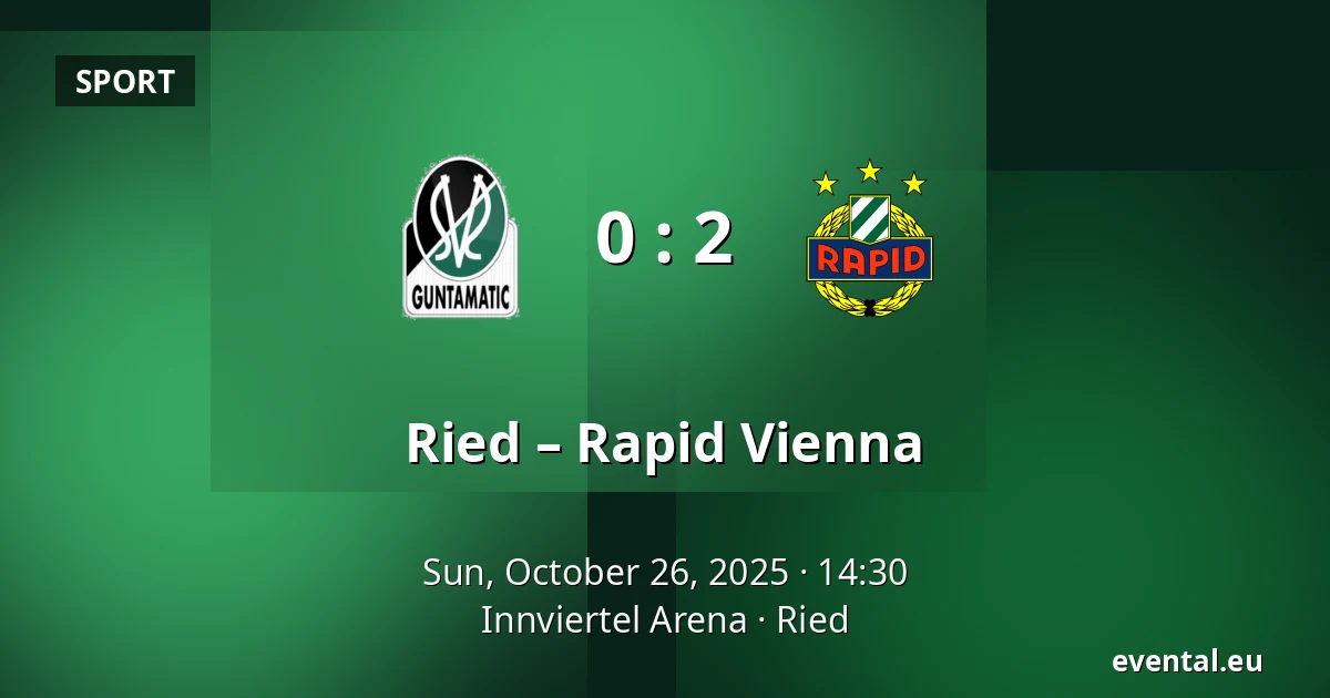 Ried – Rapid Vienna — Innviertel Arena, Ried