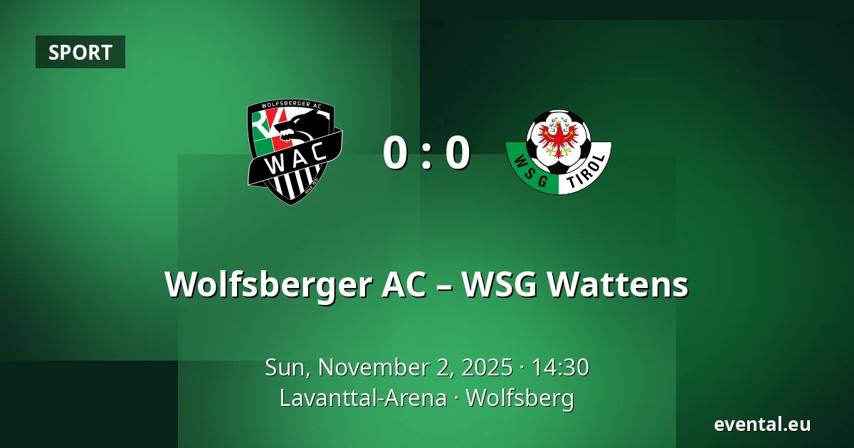 Wolfsberger AC – WSG Wattens — Lavanttal-Arena, Wolfsberg