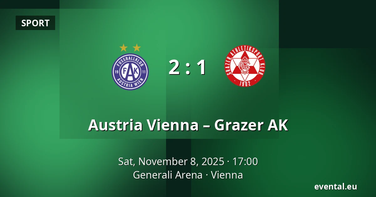 Austria Vienna – Grazer AK — Generali Arena, Vienna