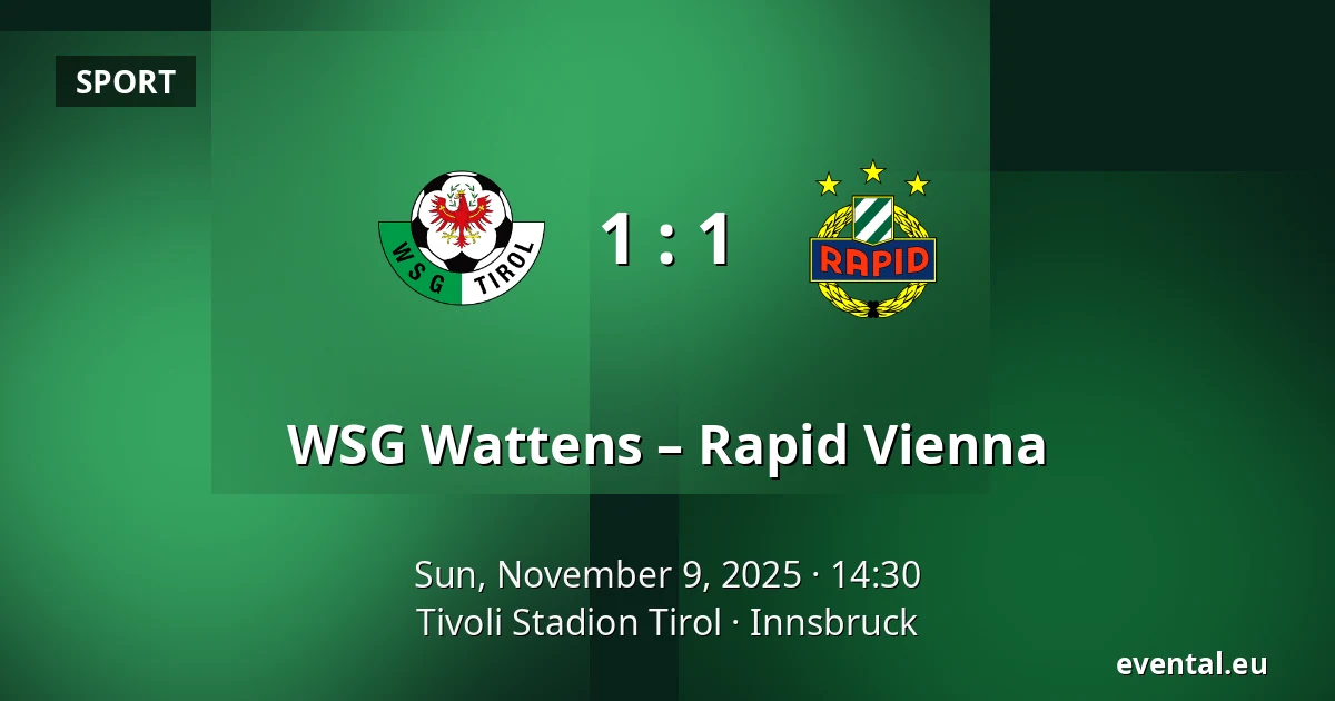 WSG Wattens – Rapid Vienna — Tivoli Stadion Tirol, Innsbruck