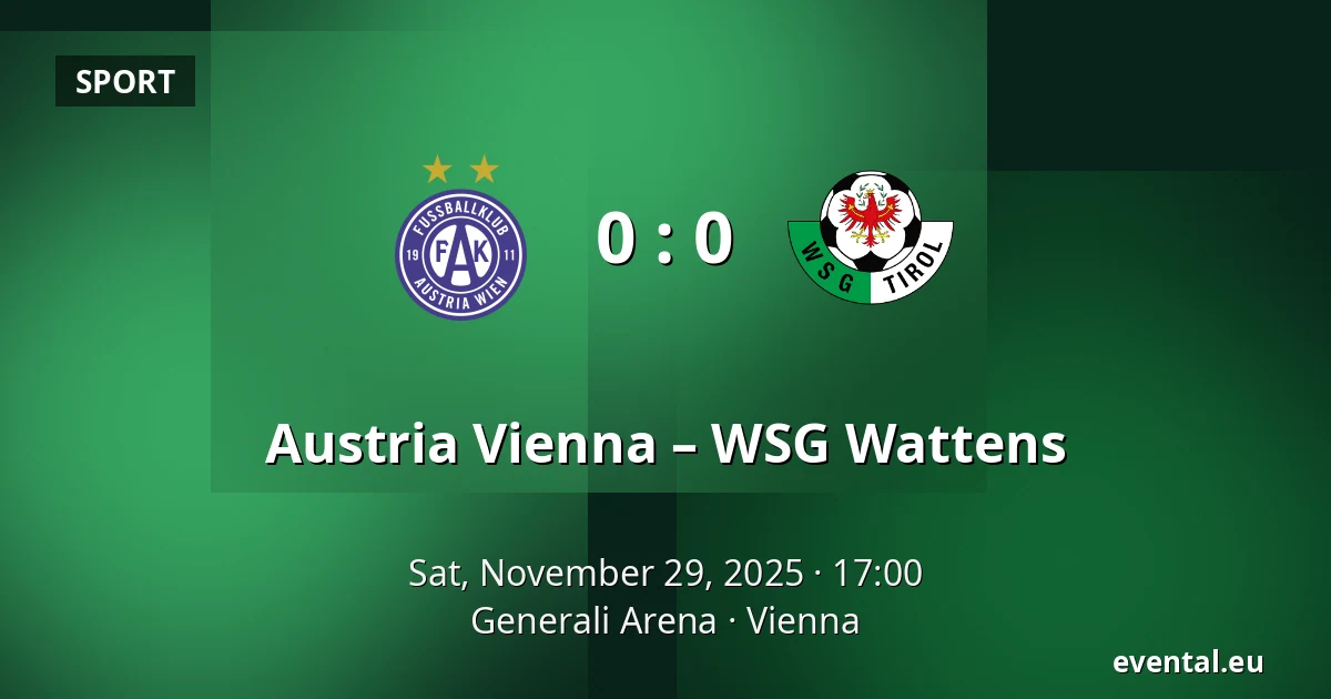Austria Vienna – WSG Wattens — Generali Arena, Vienna