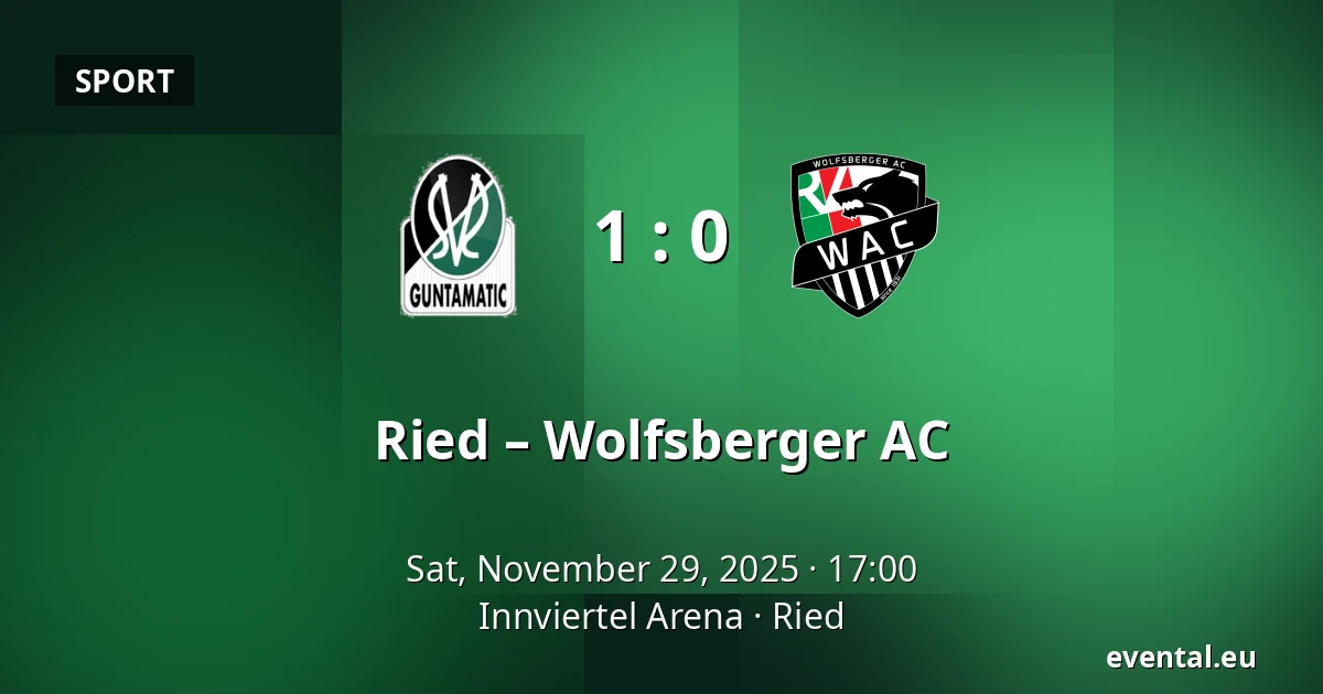 Ried – Wolfsberger AC — Innviertel Arena, Ried