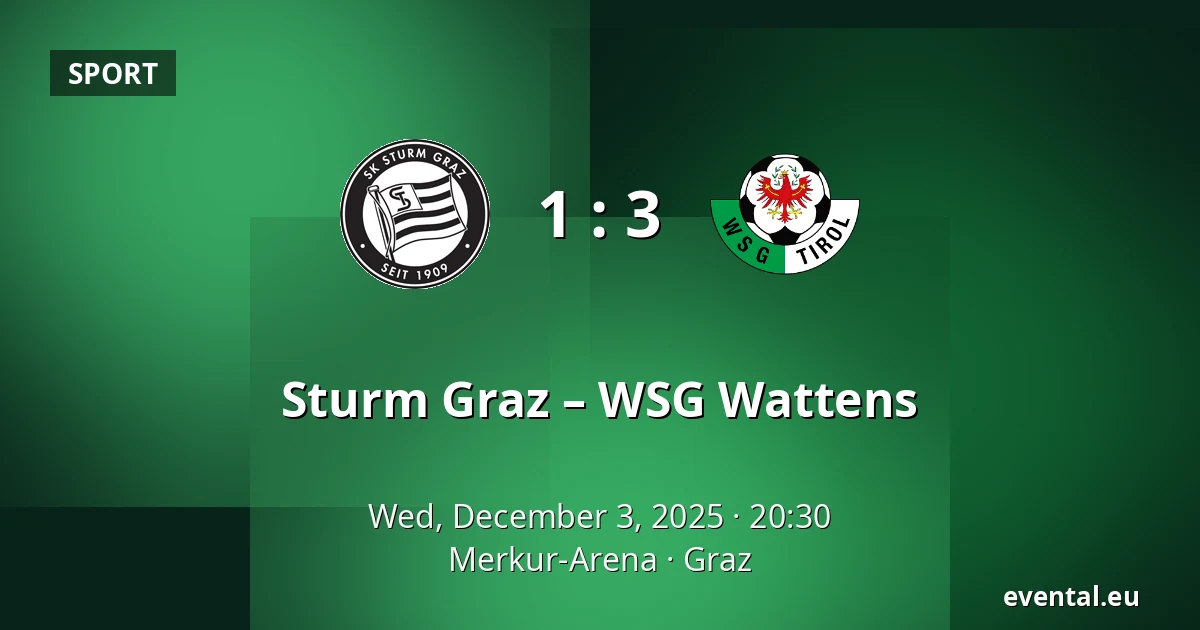 Sturm Graz – WSG Wattens — Merkur-Arena, Graz