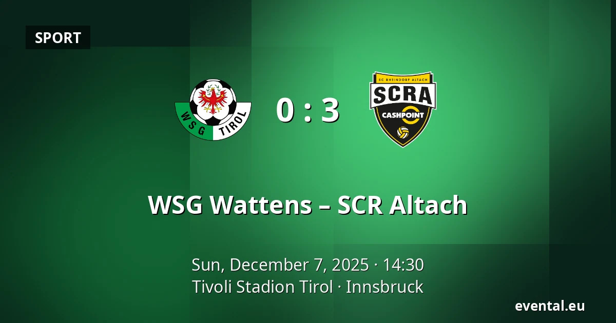 WSG Wattens – SCR Altach — Tivoli Stadion Tirol, Innsbruck